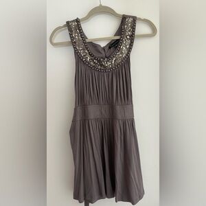 Embellished Gray Dress